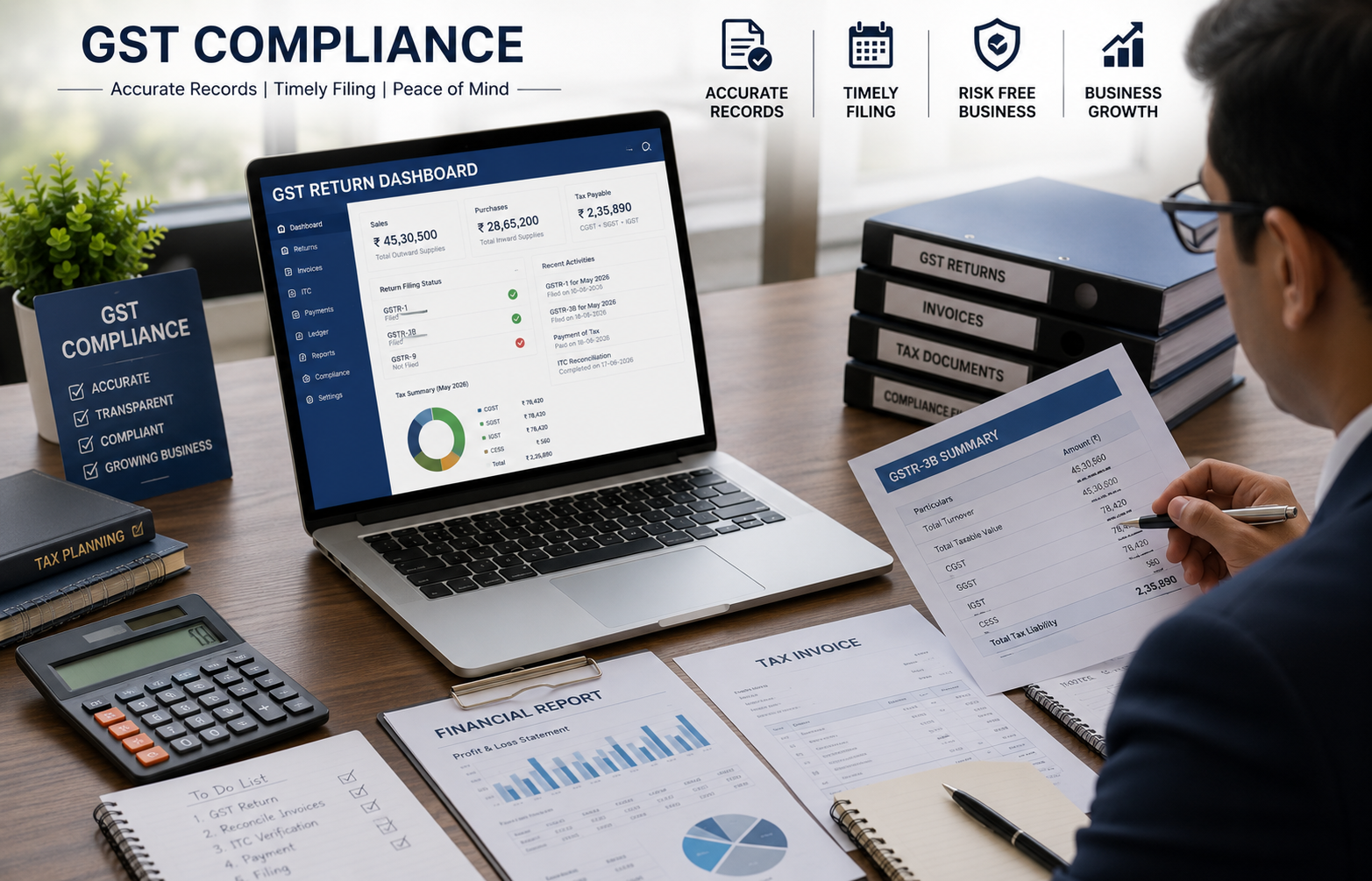 GST compliance through proper Input Tax Credit verification and invoice reconciliation